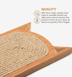 Premium Sisal Rope 22 Inch Cat Scratching Board, Cat Scratchers for Indoor Cats, Protecting Furniture Cat Scratching Pad, Cat Scratching Post with Natural Rope On Soft Wood, Wall Mount Cat Scratcher