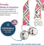 PoochieBells Handcrafted Dog Doorbell for Potty Training – Easy & Quick, Doggie-Safe USA-Made Dog Door Bell with Perfect Sound, Dog Trainer-Recommended for Over 20 Years, Spring Fling Plaid