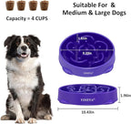 4 Cups Slow Feeder Dog Bowls Large Breed, Anti-Choking Pet Supplies, Maze Dog Food Bowl, Puzzle Feeder That Slow Down Eating 2PCS