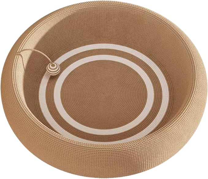 Genérico Scratcher for Cats – Sisal Protector in the Shape of Scratching Bowl | Scratcher for Indoor Cats, for Living Room, Bedroom, Home and Apartment