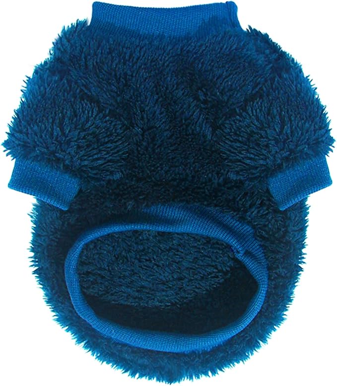 2 Pieces Dog Sweaters for Small Dogs Boy Fall Winter Warm Puppy Clothes Fleece Chihuahua Sweater Cute Small Dog Clothes for Girls Male Cat Clothing, Medium