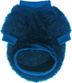 2 Pieces Fleece Dog Sweaters for Small Dogs Boy Cute Warm Small Dog Clothes Male Puppy Chihuahua Cat, Blue, Dark Green, XXS