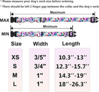 Reflective Martingale Collar for Dogs with Quick Release Buckle No Pull Training Dog Collars (Colorful Geometric, Medium)