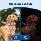 Kazazoo Reflective Martingale Collar for Dogs with Quick Release Buckle Adjustable Soft Durable Dog Collar for Small Medium Large No Pull Training Dog Collars-Pink Camo L