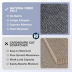 157.5" x 15.8" Cat Scratch Furniteure Protector, Trimmable Self-Adhesive Couch Protector from Cat Claws, Cat Scratching Mat Carpet, DIY Cat Scratch Pads Replacement, 2 Pack (Dark Grey)