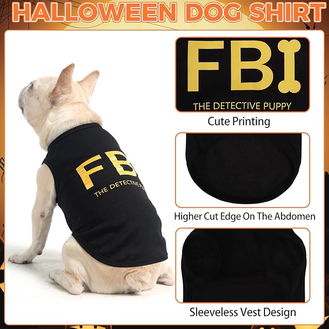 KOOLTAIL Small Dog Shirt, 2 Pack Soft & Lightweight Spring Cozy Cotton Security Dog Tshirt Vest for Small Medium Dogs,Pet Sleeveless Clothes Outfit for Boy Girl Puppy Cats Pitbull Bulldog Chihuahua,XS