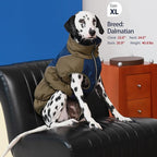 IECOii Extra Large Dog Coat, XXL Waterproof Snow Jacket with Fleece Lined, Reflective Turtleneck, Zipper for Large Dogs