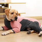 Dog Winter Coat Soft Fleece Dog Clothes for Cold Weather, Warm Dogs Pullover Pajamas Cozy Cold Weather Jacket Full Body Suit Windproof Fleece Sweater for Dogs Walking Hiking Sleeping (Pink XL)