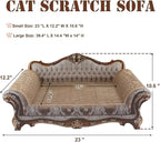 Sofa Shaped Scratching Couch,Thick Scratching Cardboard, Lounge Bed for Indoor Rest&Play, Sofa Scratcher Pad (23 "L X 12.2" W X 10.6 "H)