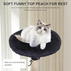 36" Multi-Level Cat Tree Tower with Scratching Posts, Toys & Condo - Space-Saving Design for Indoor Kittens, Compact Floor Footprint & Vertical Space for Multi-Cat Homes-Dark Grey