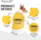 Parisian Pet Dog Shirt – 100% Cotton Shirts for Medium Dogs – Yellow Sleeveless Puppy Clothes – Lightweight Pet Apparel – Breathable Soft Dog Clothes - Stretchy Funny T Shirts for Dogs