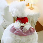Fashion Sweet Puppy Dog Blingbling Princess Skirt Pet Dog Lace Cake Camisole Tutu Dress H-red S