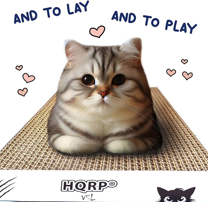 HQRP 3-pack Large Cat Scratcher Cardboard 17.5"x9.5" Cat Scratcher Box, Reversible Cat Scratch Pad Board, Wide Flat Scratching Pad for Cats, Corrugated Scratch Bed, Cardboard Scratcher for Indoor Cats