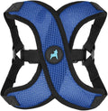 Gooby Comfort X Step in Lite Dog Harness - Choke Free, Escape Free with Light Breathable Mesh - Step in Dog Harness for Small and Medium Dogs - Quick Release Buckle, Metal D-Rings - Blue, Medium