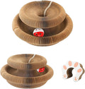 2-Pack Cat Scratcher Toy - Magic Organ Cat Scratching Board with Bell Balls for Indoor Cats Interactive Cardboard Cat Toy Scratcher Furniture Protection