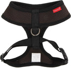 Puppia Soft Dog Harness No Choke Over-The-Head Triple Layered Breathable Mesh Adjustable Chest Belt and Quick-Release Buckle, Brown, Large