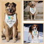 Soon to Be Big Brother 2026 Dog Bandanas Pregnancy Announcement Big Brother White Pet Apparel Bandana Gender Reveal Photo Prop Accessories for Dog Lovers Owner Gift