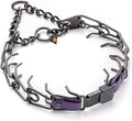 Herm Sprenger Black Stainless Steel Dog Collar with Quick Release ClicLock Buckle O-Ring Biothane Insert Training Collar Made in Germany (Violet Purple, 25in x 4.0mm(Neck Size up to21-22in))