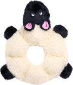 ZippyPaws Loopy - No Stuffing Dog Toys to Keep Them Busy, for Small, Medium, & Large Dogs, Squeaky Pet Toy for Boredom, Unstuffed Chew Toy, Soft Plush Puppy Products, Sheep - 10"