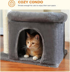 PEQULTI Cat Tree Cat Tower with Sisal-Covered Scratching Posts and Extra-Large Cat Perch Suitable for Small to Medium Cats