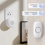 Doorbell Wireless Classroom Doorbell - PHYSEN Door Bells Ringer Chimes Wireless - Operating at 1000ft Range, 32 Ringtones, 4 Volume Levels, LED Flash - Waterproof Wireless Doorbells for Home Kids Room