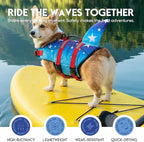 ASENKU Dog Life Jacket - Pet Safety Vest for Swimming & Boating, Shark Life Jacket with Floatation, Dog Lifesavers Swimsuits for Small Medium Large Dogs (GradStar, M)