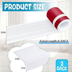 2 Rolls Dog Cat Scratching Window Sill Protector - 5.5 in x 6.6 Ft L-Shape Rubber Window Sill Cover Window Sill Guard Protector for Pet Cat Claw Scratching Chewing, White