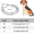 Dog Prong Collar,Dog Pinch Collar with Quick Release Buckle,No Pull Choke Collar Detachable Adjustable,Metal Easy Buckle Release Middle Large Dog Training Collar