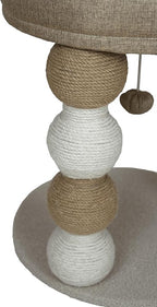 30-in Small Cat Tree Tower with Sisal Scratching Posts, Padded Platform, Dangling Toy - Perfect Small Cat Tower for Indoor Cats - Beige