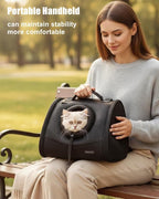 Pet Dog & Cat Chest Carrier Backpack,Adjustable Ventilated Carrier for Small Dogs Cats,Front Facing Puppy Carrier Backpack,Lightweight Doggy Backpack for Travel Hiking Outdoor (Black)