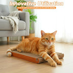 3-Sided Vertical Cat Scratching Post, Cat Scratcher Foldable, Triangle Cats Scratching Board, Multiple Angle Scratch Pad, 6 Usable Sides Recyclable Scratcher Cardboard for Indoor Cats (Pack of 3)