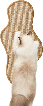 Sisal Cat Scratcher Mat with Sticky Tapes, 23.6" x 11.8" Cat Scratching Carpet for Indoor Cats, Horizontal Cat Scratcher for Cat House, Scratching Posts, and Couch Protection(Cactus)