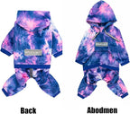 Dog Hoodies Winter Coat for Large Medium Dogs, Pullover 7 Legs Warm Coat Hooded Sweatshirt, Fleece Hoodie for Cold Weather (Bandhnu Pink, 6X-Large)