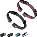 aikko Universal Reflective Dog Training Collar Strap – Adjustable Replacement Band for Shock & Bark Control E-Collars, Soft Breathable Nylon (Black & Red)