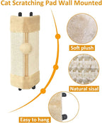 BNOSDM 2 Pack Corner Wall Cat Scratcher Corners Pet Scratch Pad for Cats Vertical Scratching Board Sisal Protector Furniture Pet Wear Resistant Mat for Door Sofa (Beige)