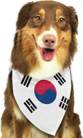 Dog Bandanas The South Korean Flag Pet Bandana Scarf Triangle Bibs Kerchief Accessories for Dogs Cats