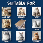 HQRP 3-pack Large Cat Scratcher Cardboard 17.5"x9.5" Cat Scratcher Box, Reversible Cat Scratch Pad Board, Wide Flat Scratching Pad for Cats, Corrugated Scratch Bed, Cardboard Scratcher for Indoor Cats