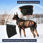 IECOii Extra Warm Dog Coat - Reflective Adjustable Jacket for Cold Weather, Soft Fleece Turtleneck Winter Coat for Small to Extra Large Dogs