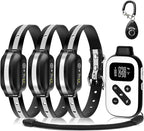 PetJoy 3 Dog Shock Collar for Large Dogs, Automatic Bark Collar with Remote, Bark and Training Collar Combo, Shock Collar with 5 Adjustable Levels of Sensitivity