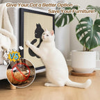 Ownpets Sisal Cat Scratcher, Cat Wall Mounted Scratcher, Cute Scratch Pad for Indoor Cats, with Frame Decorative Art Scratching Board Furniture Protector