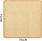 Cat Scratcher Mat Natural Sisal Fabric Cat Scratching Pad Couch Protector Horizontal Floor Cat Carpet Easy Use for Indoor Cats, Beige 1, 30" x 30"