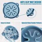Slow Feeder Dog Bowls Small Breed, Dog Food Bowl Small Anti-Choking Bloat Stop Puzzle Healthy Eating Bowl (Blue, 1 Cup)