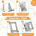 Painting Cat Scratcher Bed CartBoard Cat House Beds for Indoor Cats Half-Surround Design W/Horizontal Cat Scratcher Scratching Board W/Catnip (Rose, Frame Pre-Taped)