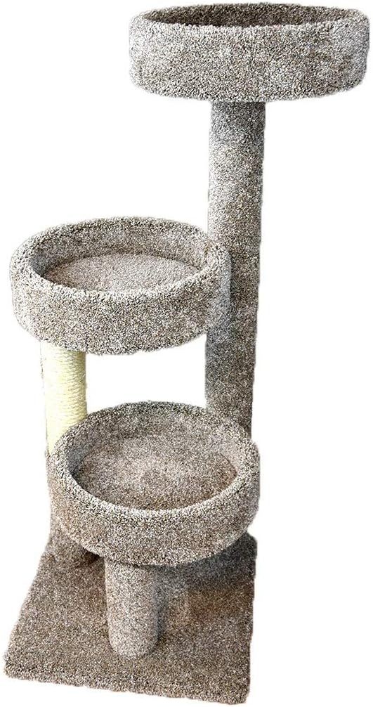 New Cat Condos Carpeted Solid Wood Cat Tree Tower