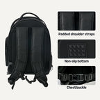 Amazon Basics Pet Carrier Backpack for Small Cats & Dogs, Collapsible Travel Carrier with Bubble Window & Breathable Mesh, Foldable for Travel, Black