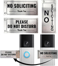 Metal Doorbell Cover No Soliciting Sign for House，Universal Fitting Doorbell Cover That Rotates From NO SOLICITING to DO NOT DISTURB,Flipable No Solicitors Sign for Ring Doorbell, Horizontal & Vertical Mode, Easy Installation，The Gift for Home Offices ...