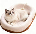 2 in 1 Cat Scratcher and Bed for Large Cats, Wear-Resistant Felt Cat Scratching Pad & Lounge, Protects Furniture from Scratching, Couch Protector Alternative (with Mochi Balls)