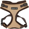 Puppia Authentic RiteFit Harness with Adjustable Neck, Small, Beige
