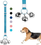 SVD.PET Dog Door Bell with Hanging Ring, Dog Bells to Go Outside for Potty Training, Can Attach to Door Knob or Anywhere Near The Door, Height Adjustable, Loud Jingle Bells for Puppies (Sky Blue)