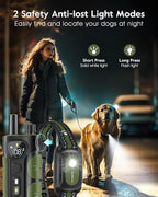 SLOPEHILL Dog Shock Collar,4200FT Dog Training Collar with Remote,IPX8 Waterproof E-Collar with Beep,Vibration,Shock,Flash Light,No Shock Mode,Electric Shock Collar for Small Medium Large Dogs,Green